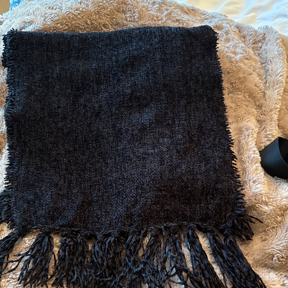 Black Chenille Super Soft Scarf-Style & Co.-NWT